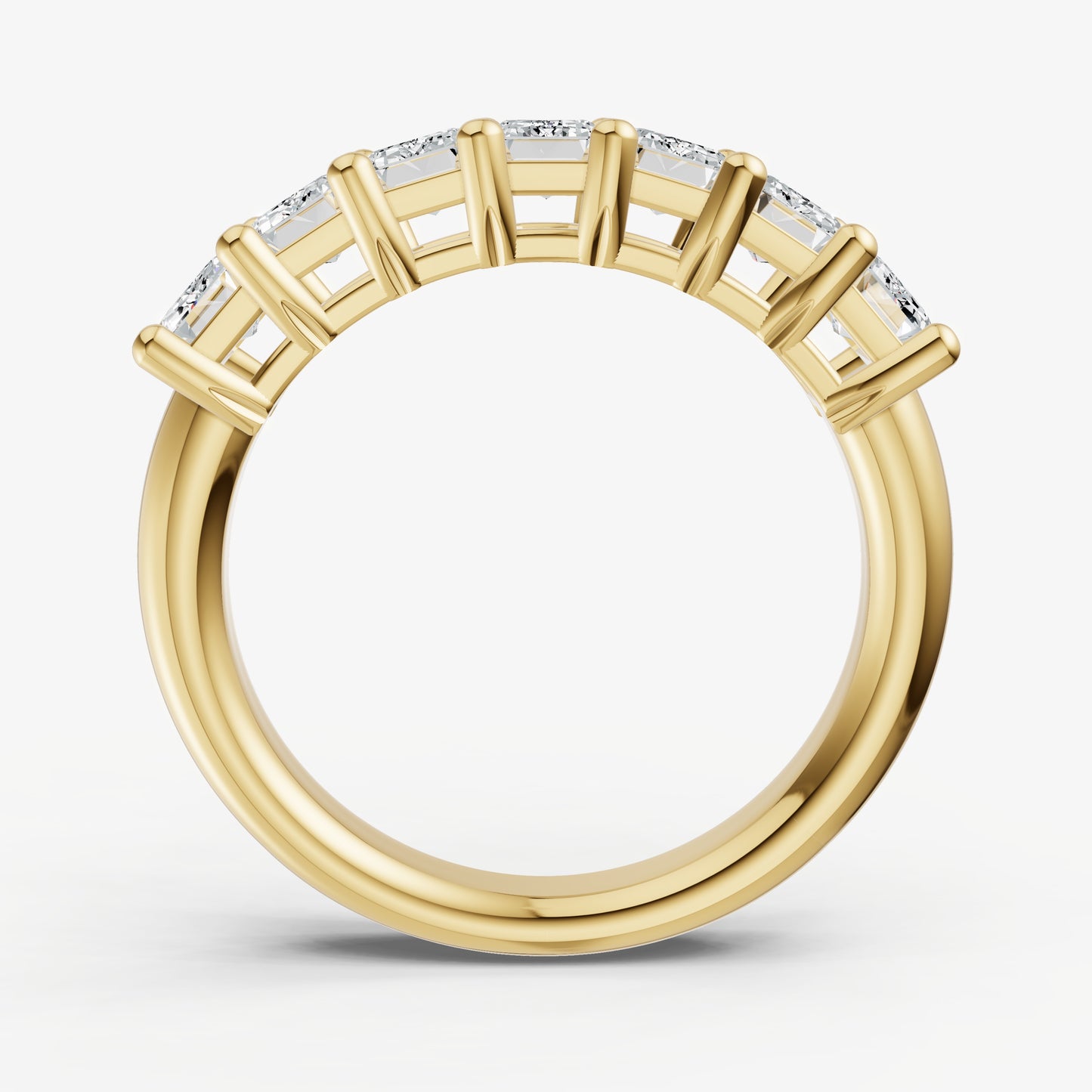 Crown Set Emerald Diamond Pinky Ring