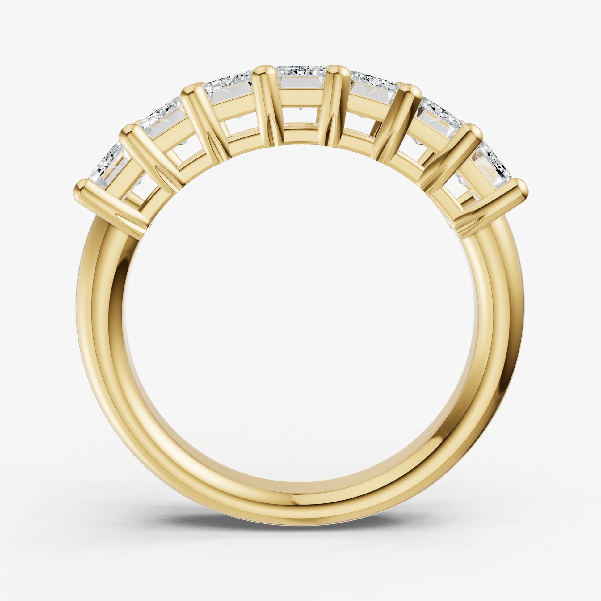 Crown Set Emerald Diamond Pinky Ring