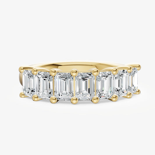 Crown Set Emerald Diamond Pinky Ring