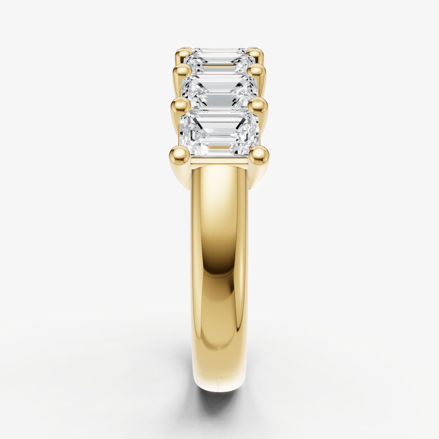 Crown Set Emerald Diamond Pinky Ring