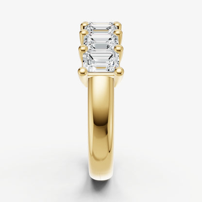 Crown Set Emerald Diamond Pinky Ring