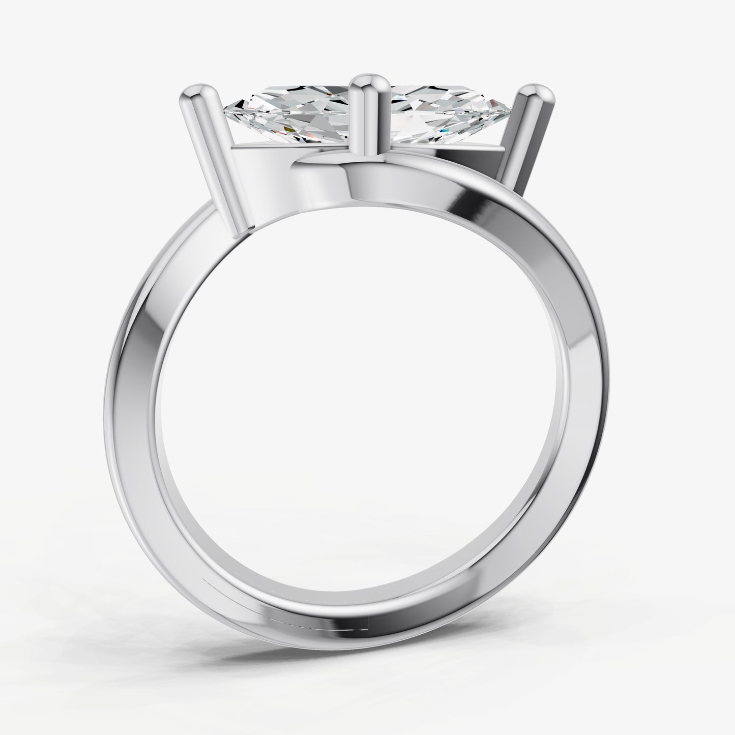 Wrap Marquise Diamond Pinky Ring