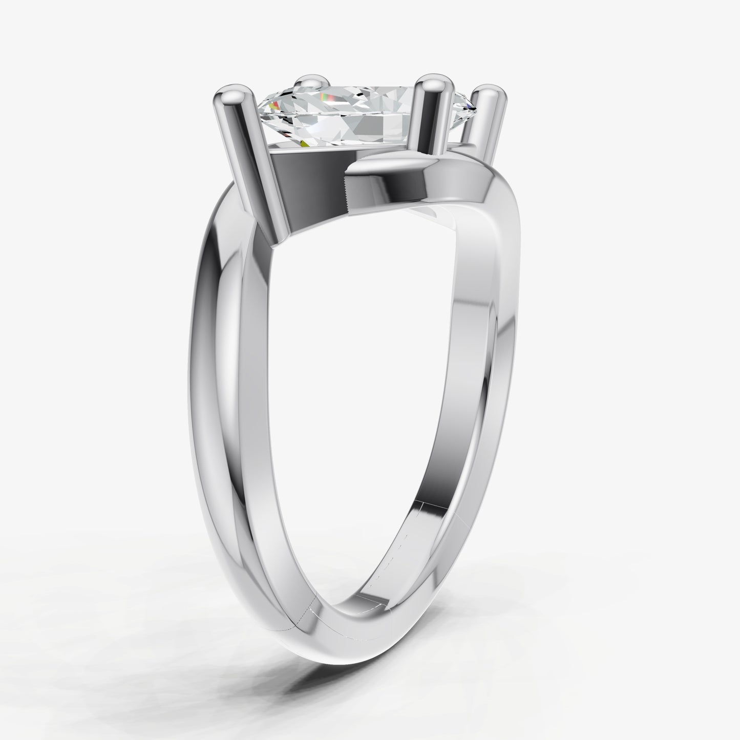 Wrap Marquise Diamond Pinky Ring