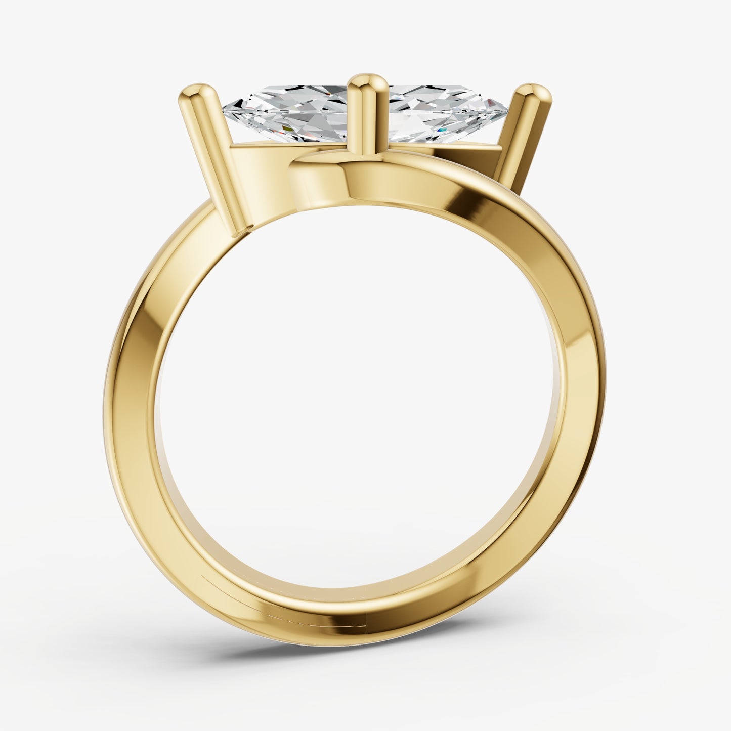 Wrap Marquise Diamond Pinky Ring