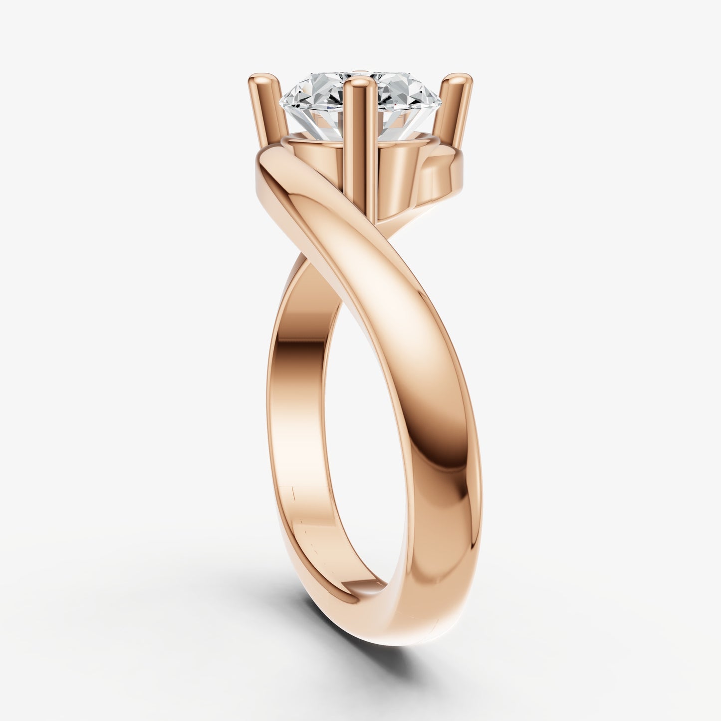 Wrap Oval Diamond Pinky Ring