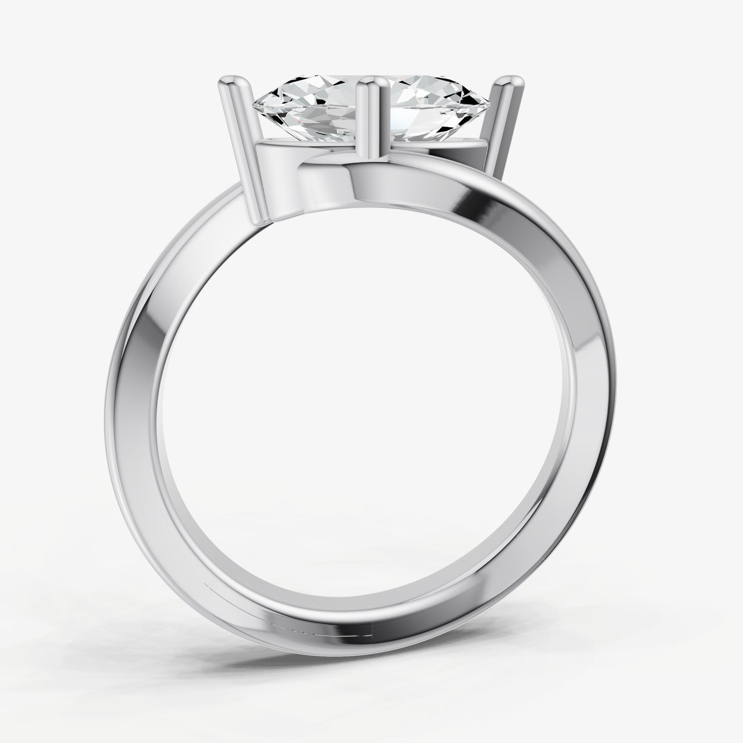 Wrap Oval Diamond Pinky Ring