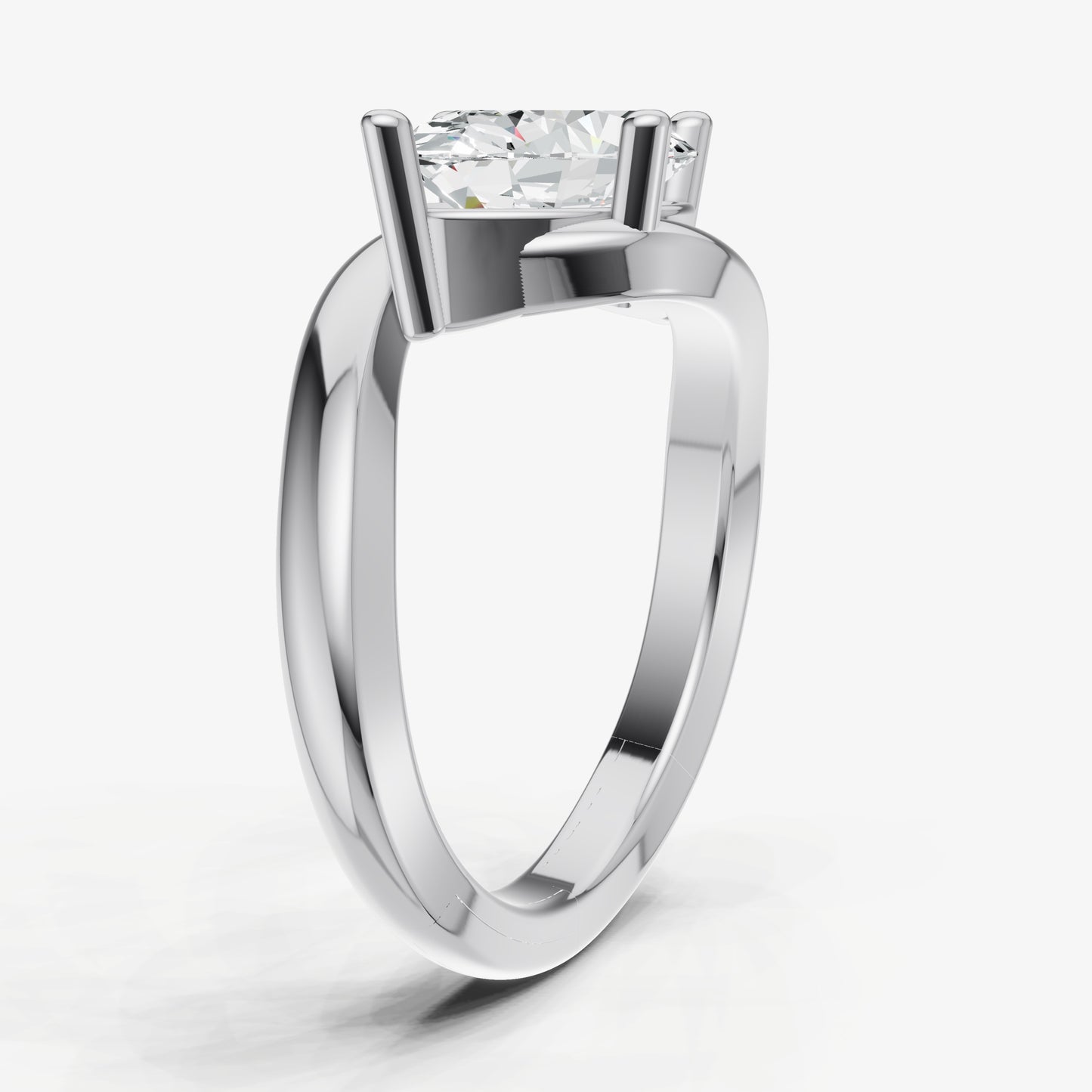 Wrap Oval Diamond Pinky Ring
