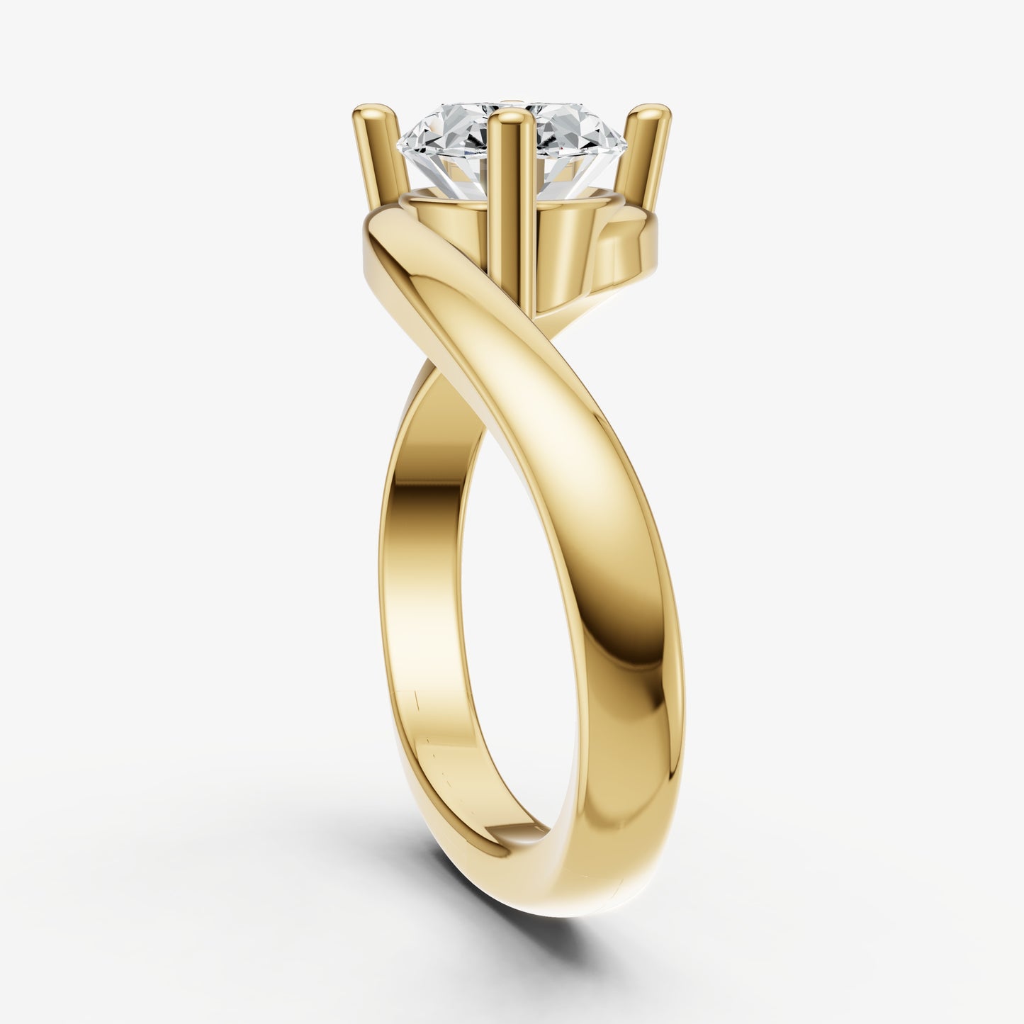Wrap Oval Diamond Pinky Ring
