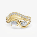Twisted Band Two Diamond Pinky Ring