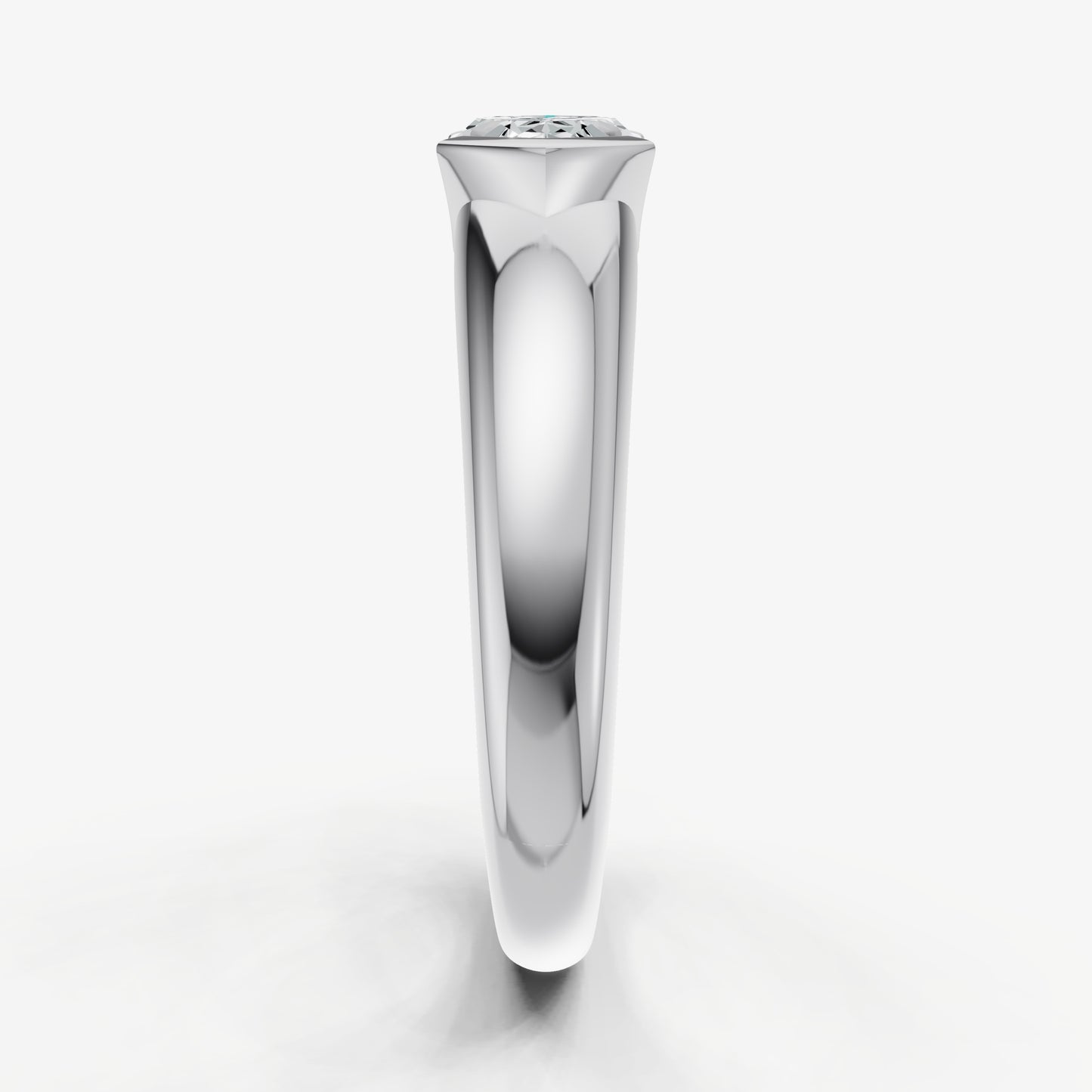 Half Bezel East West Marquise Diamond Ring