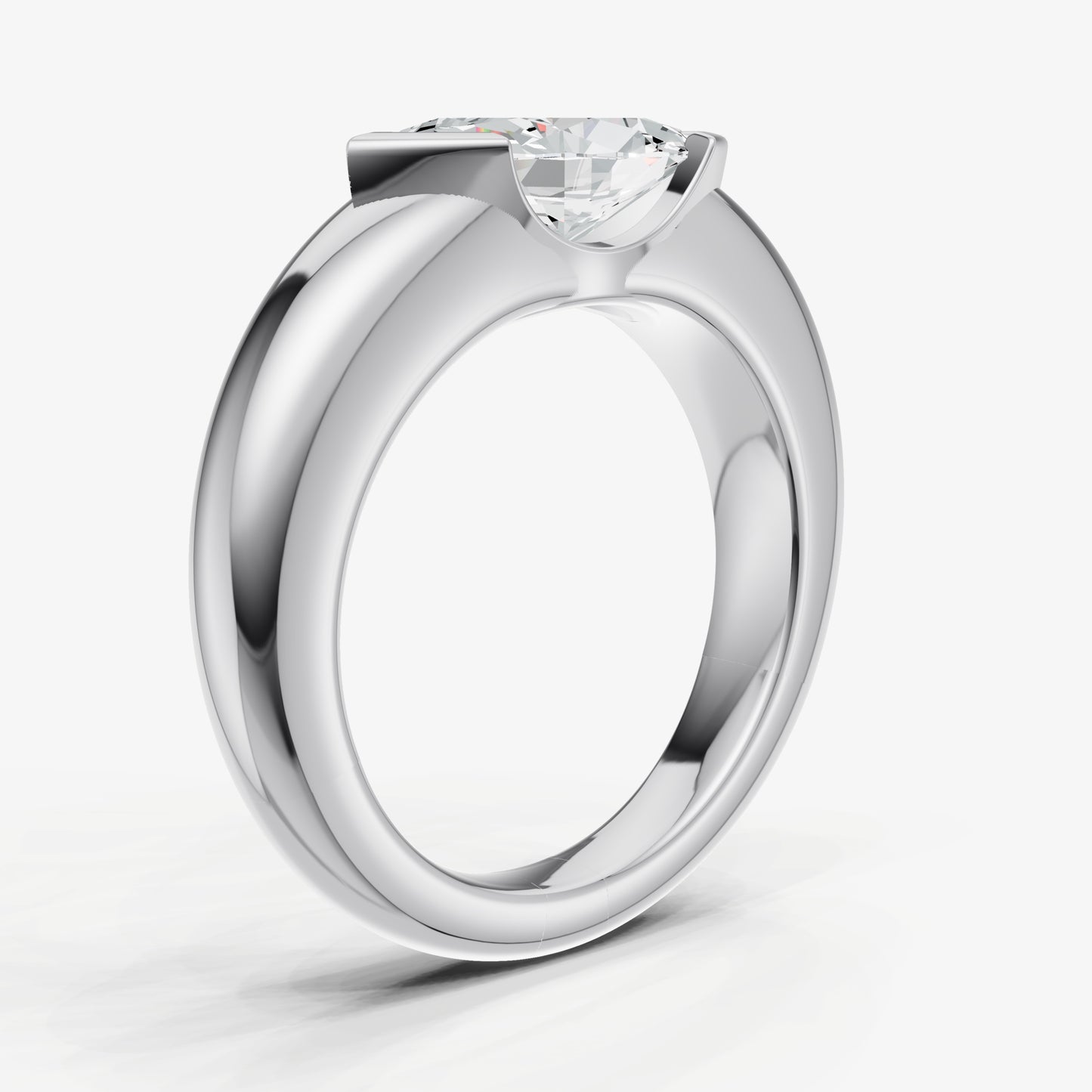 Half Bezel East West Marquise Diamond Ring
