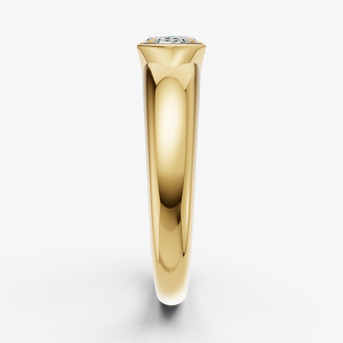 Half Bezel East West Marquise Diamond Ring