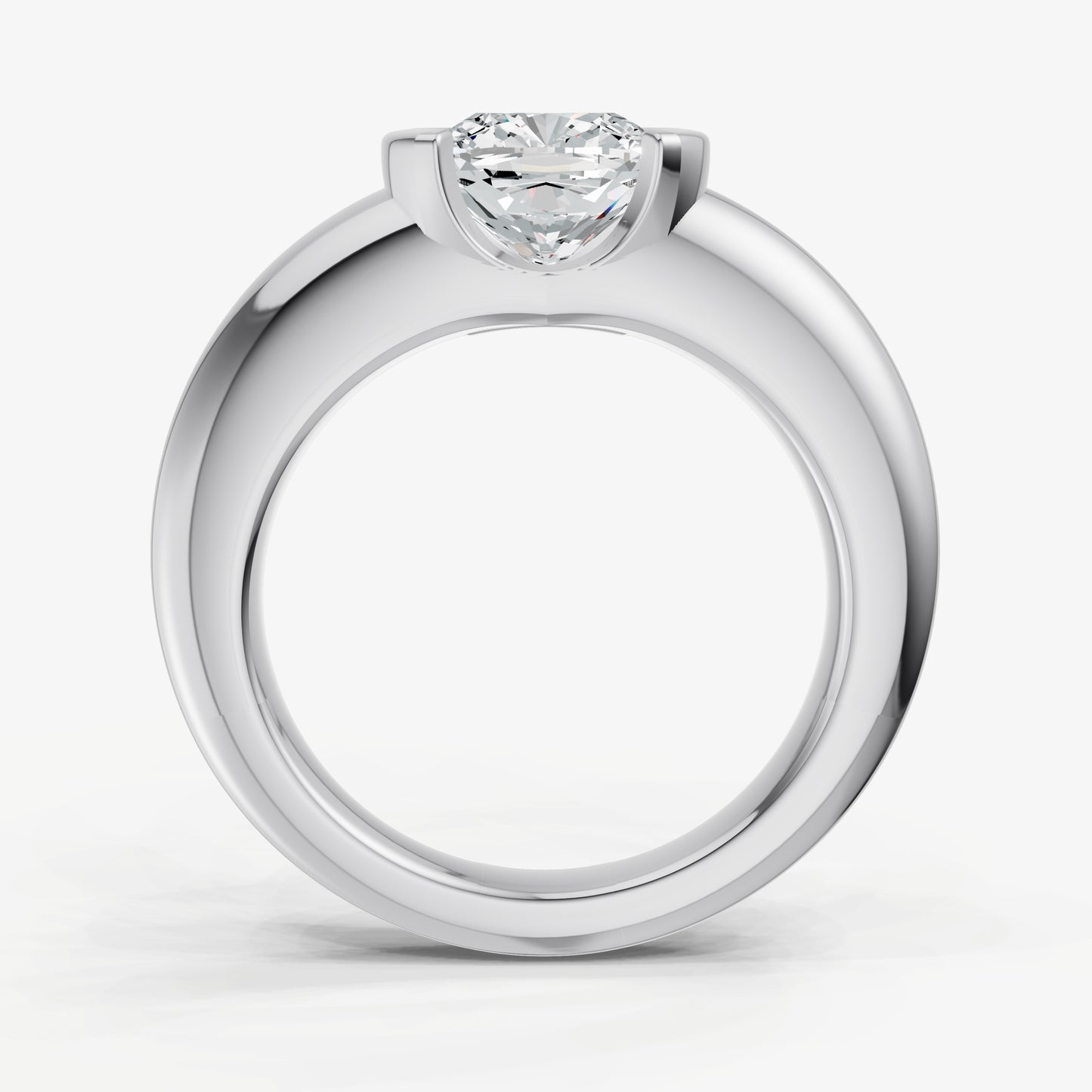 Half Bezel East West Old Miner Diamond Ring