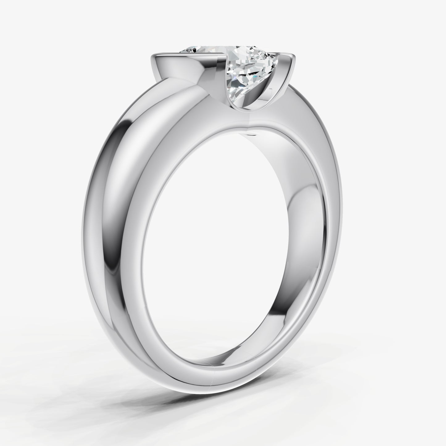 Half Bezel East West Old Miner Diamond Ring