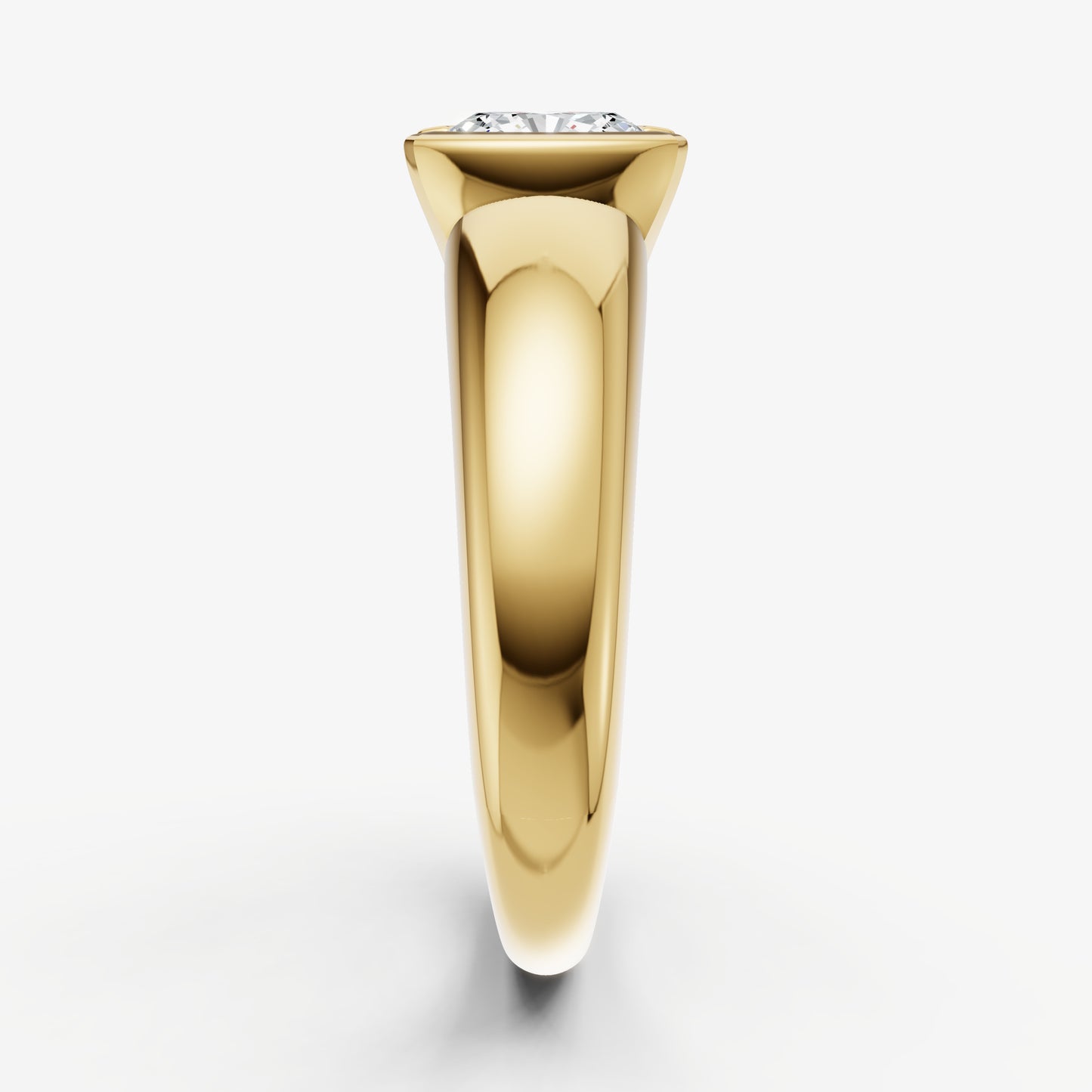 Half Bezel East West Old Miner Diamond Ring