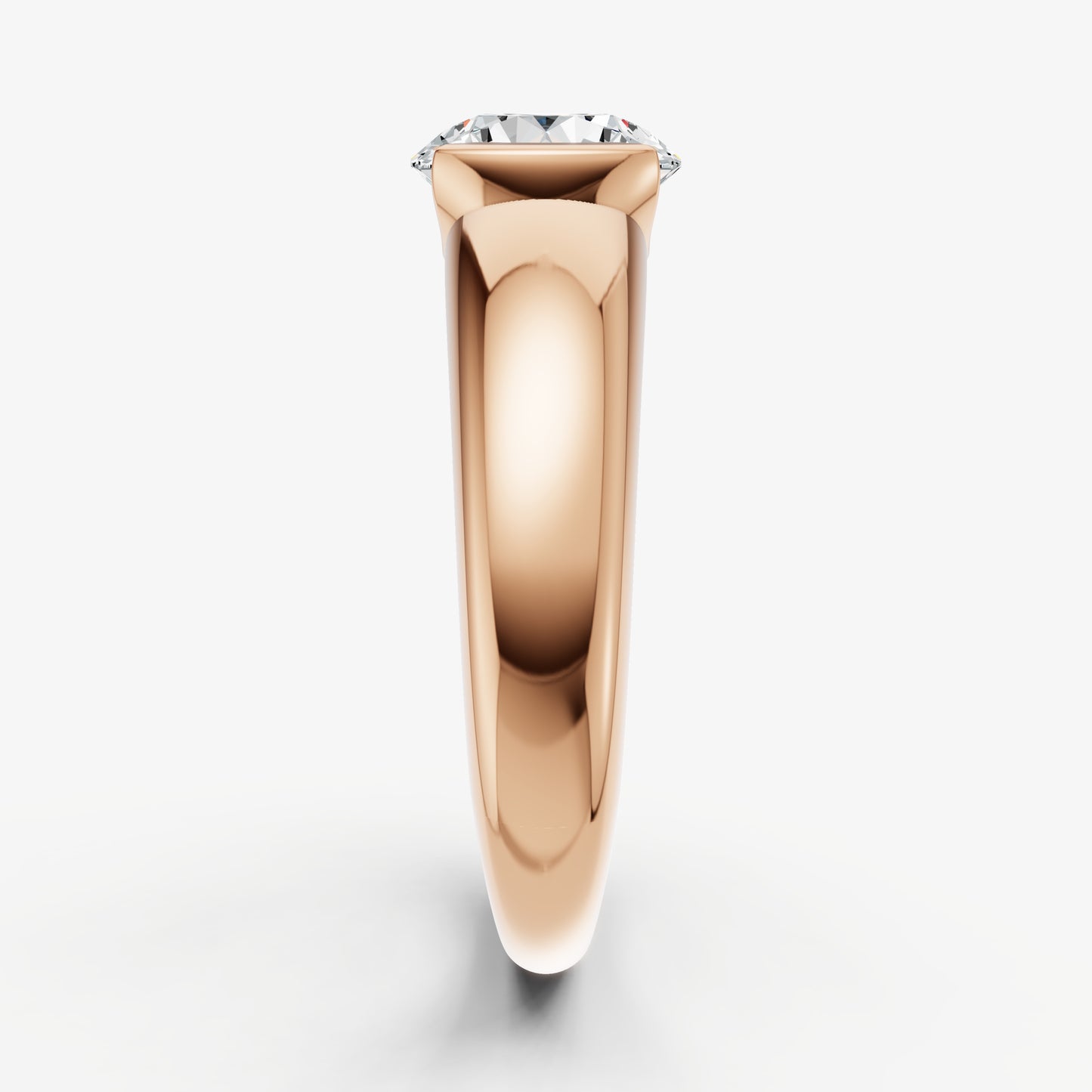 Half Bezel East West Round Diamond Ring