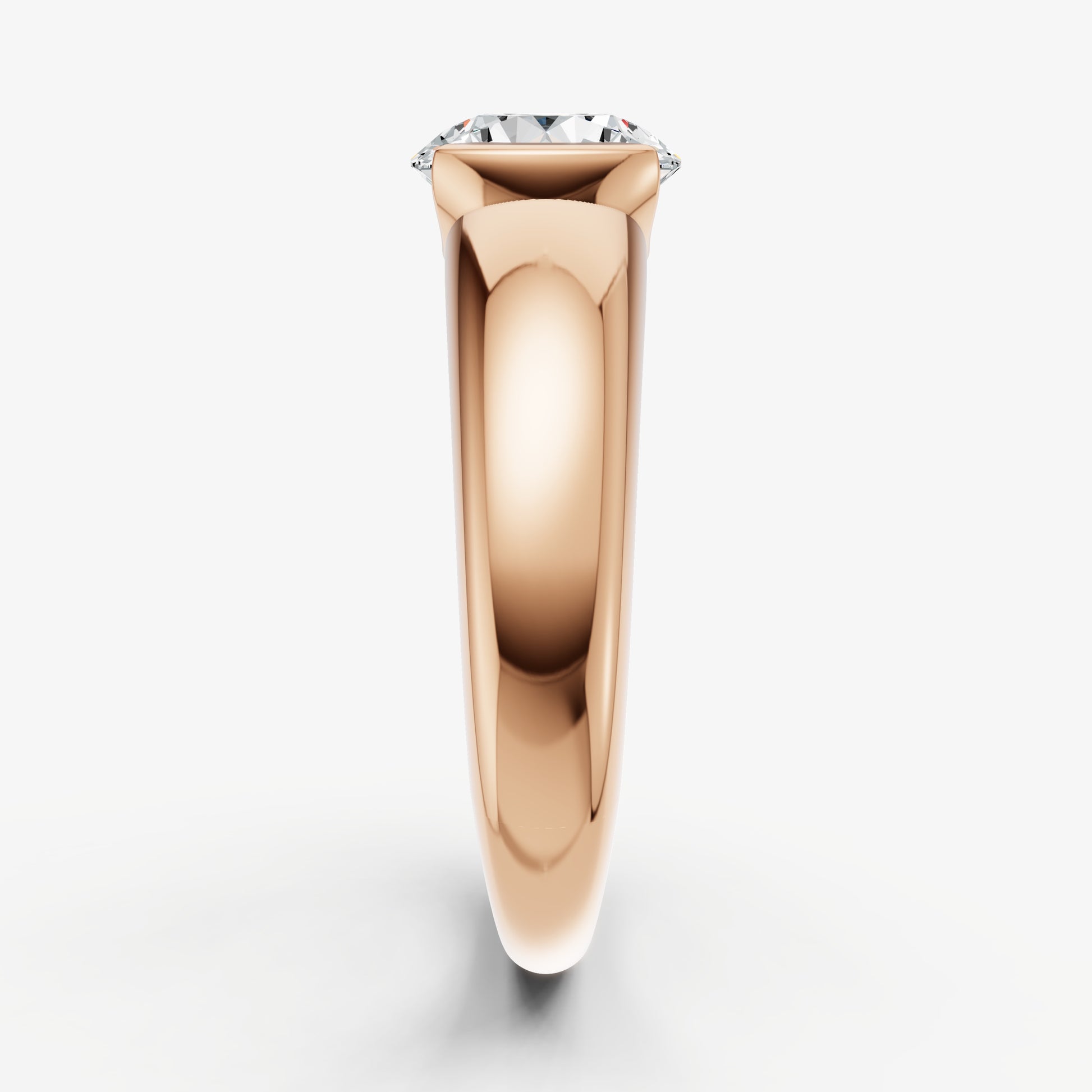 Half Bezel East West Round Diamond Ring