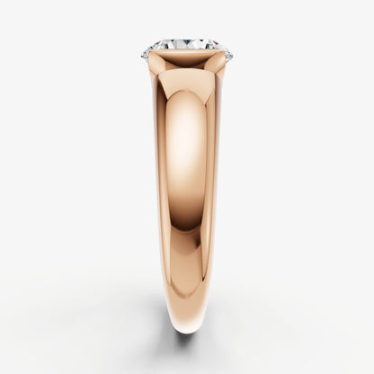 Half Bezel East West Round Diamond Ring