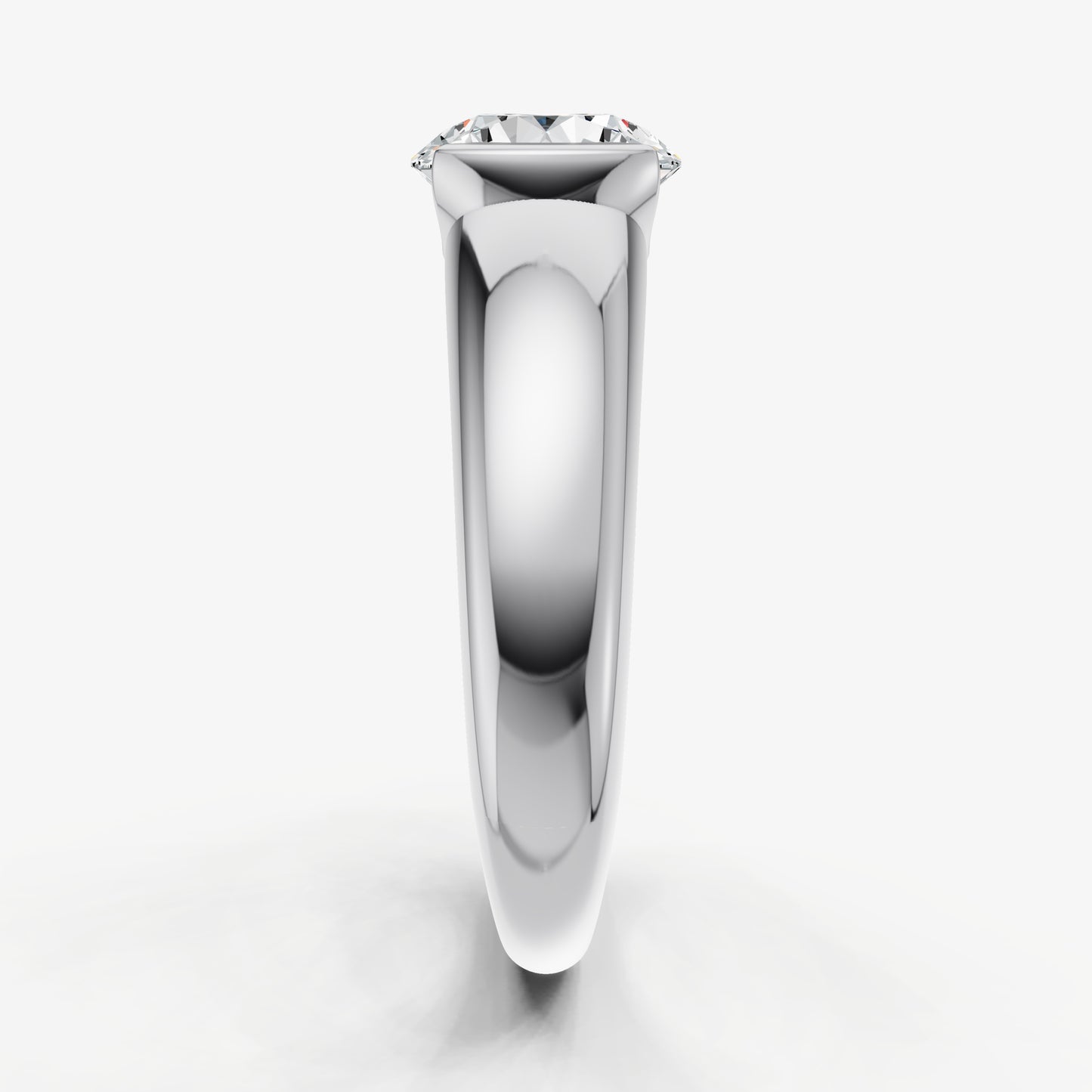 Half Bezel East West Round Diamond Ring