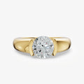 Half Bezel East West Round Diamond Ring