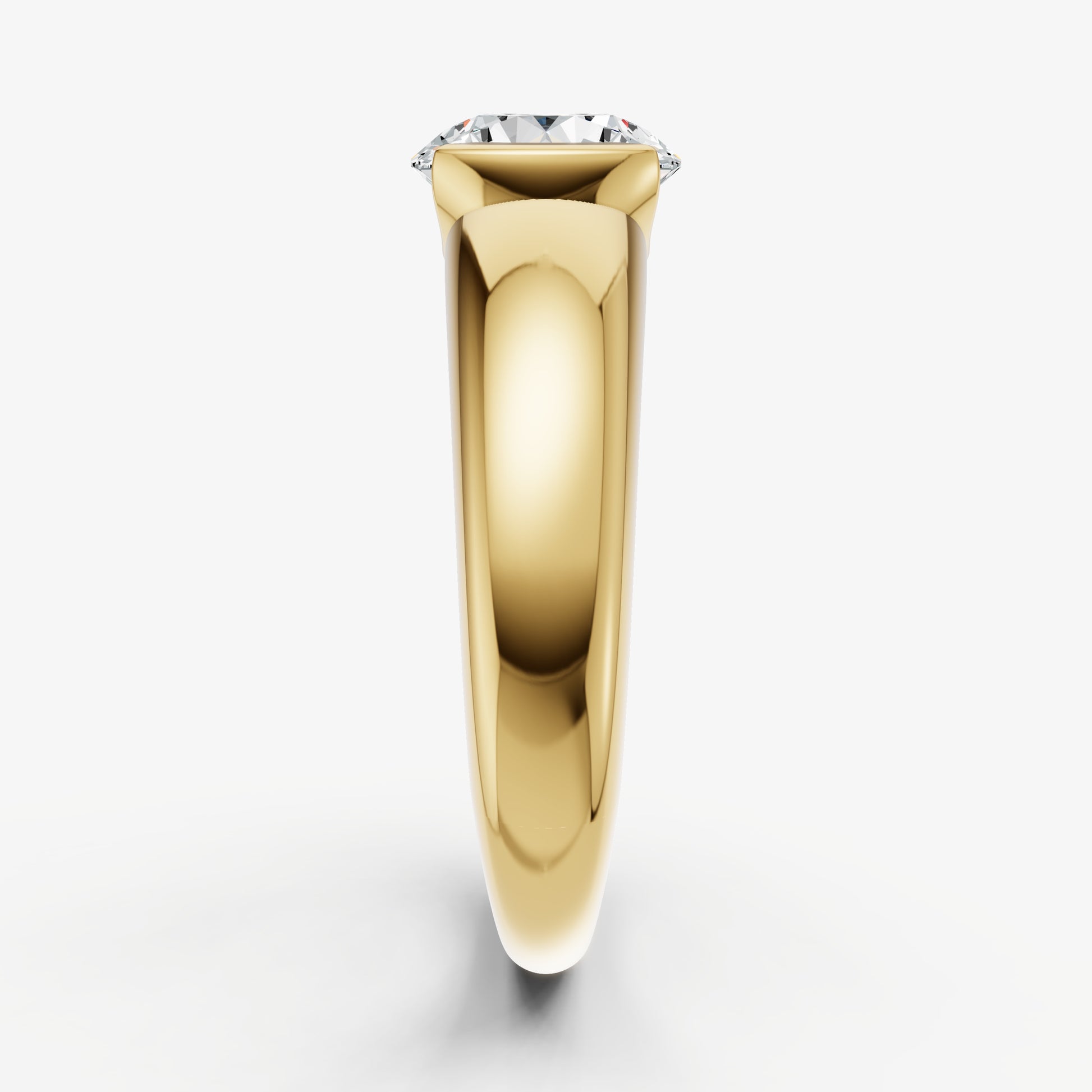 Half Bezel East West Round Diamond Ring