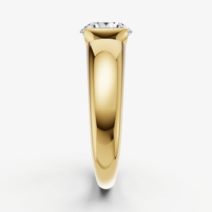 Half Bezel East West Round Diamond Ring