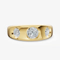 Diamond Set Gypsy Round Pinky Ring