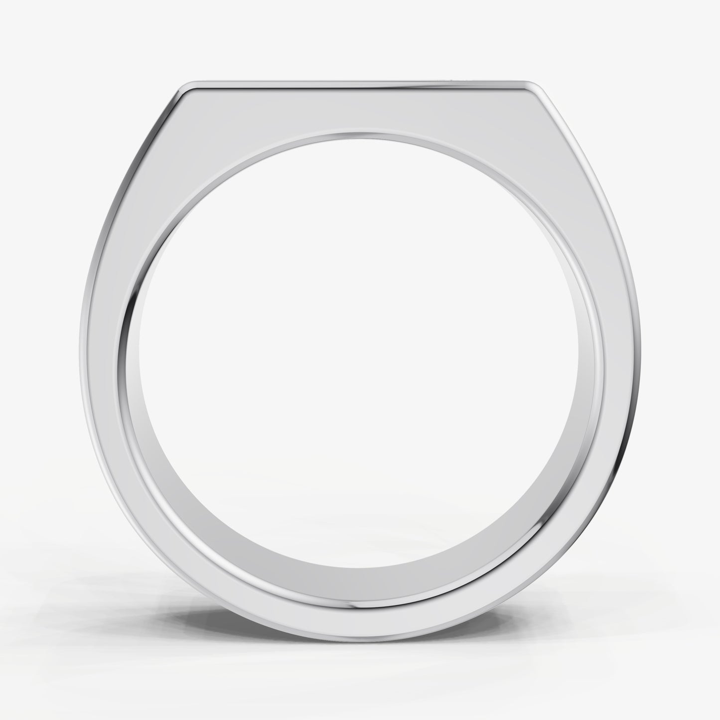 Hammer Set Signet Ring - Emerald