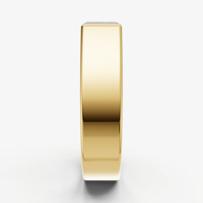 Hammer Set Signet Ring - Emerald