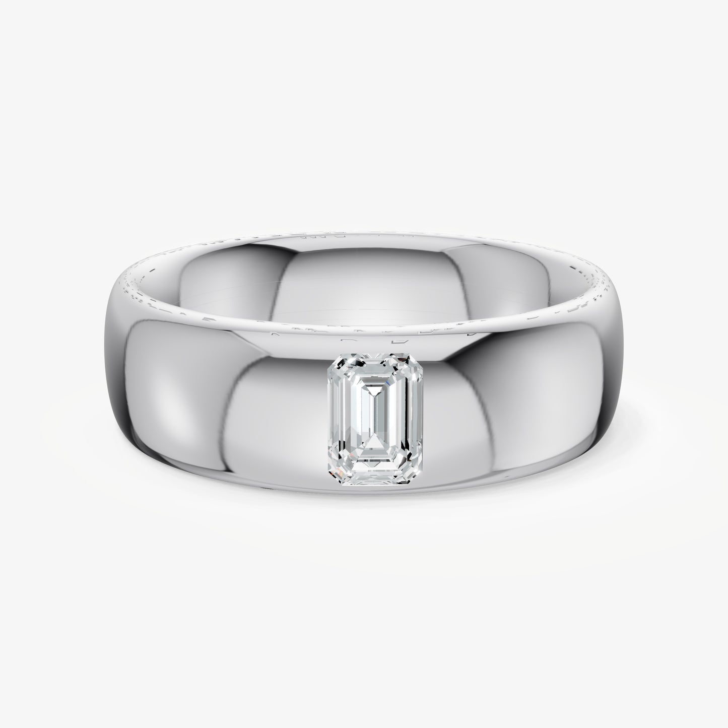 Classic Rounded Band with Hammer Set Ruby Diamond