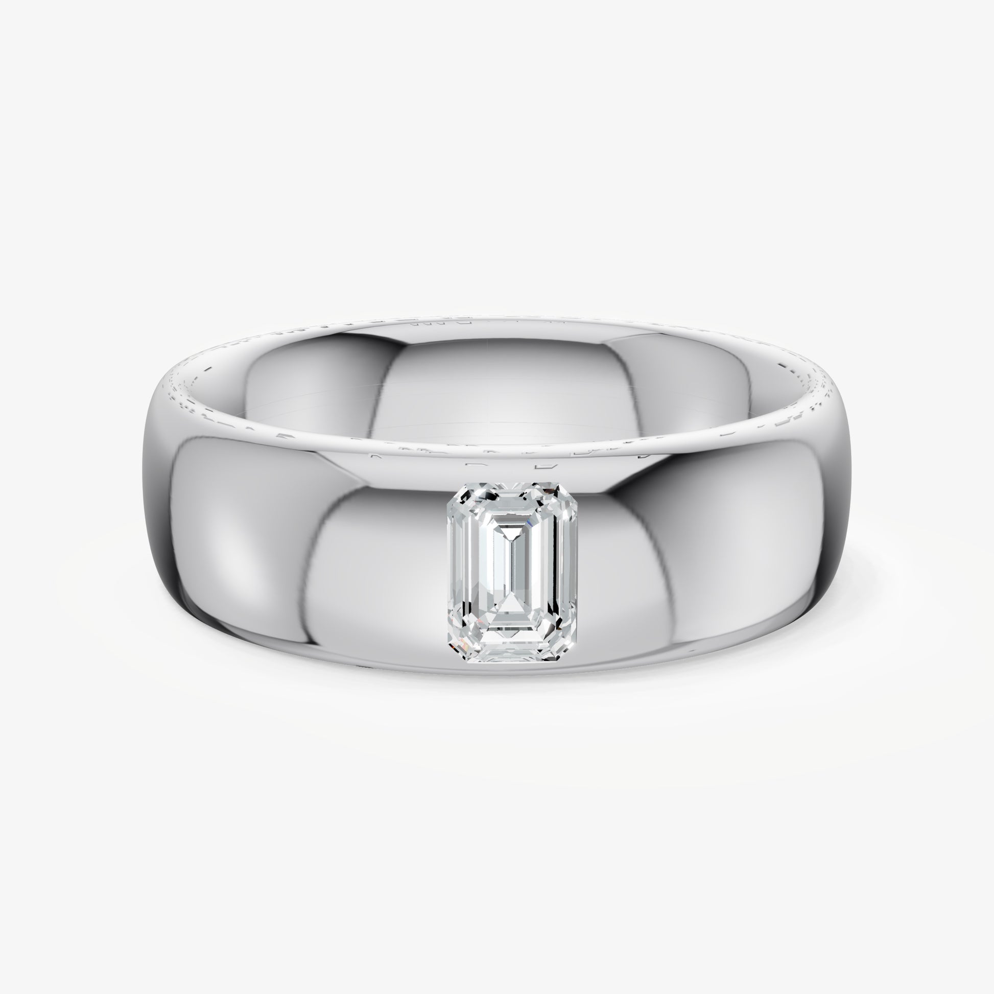 Classic Rounded Band with Hammer Set Ruby Diamond