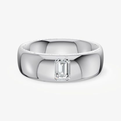 Classic Rounded Band with Hammer Set Ruby Diamond