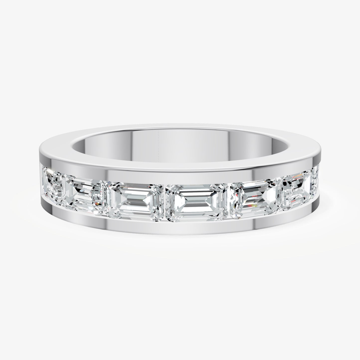 Channel Set Emerald Band