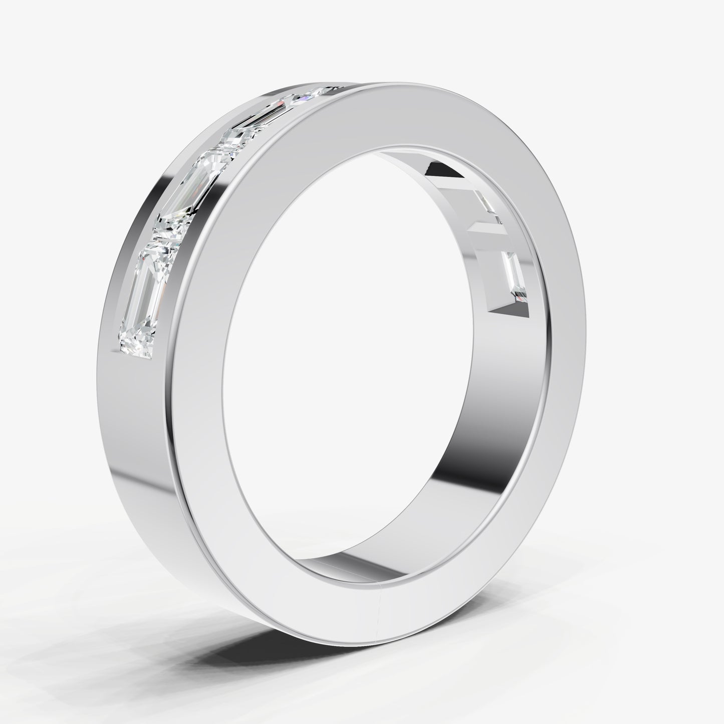 Channel Set Emerald Band