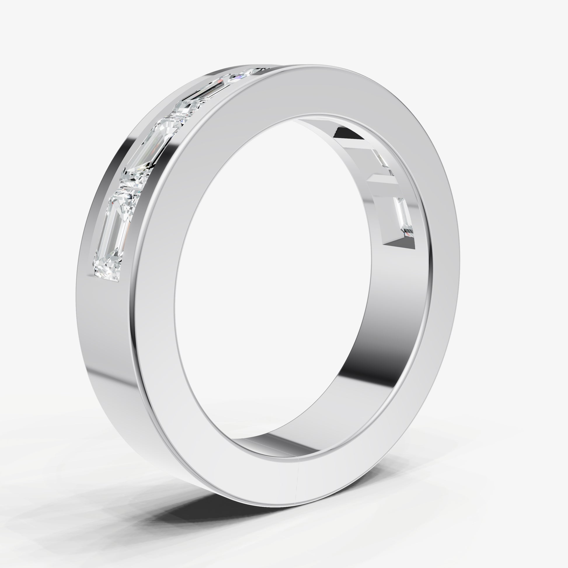 Channel Set Emerald Band