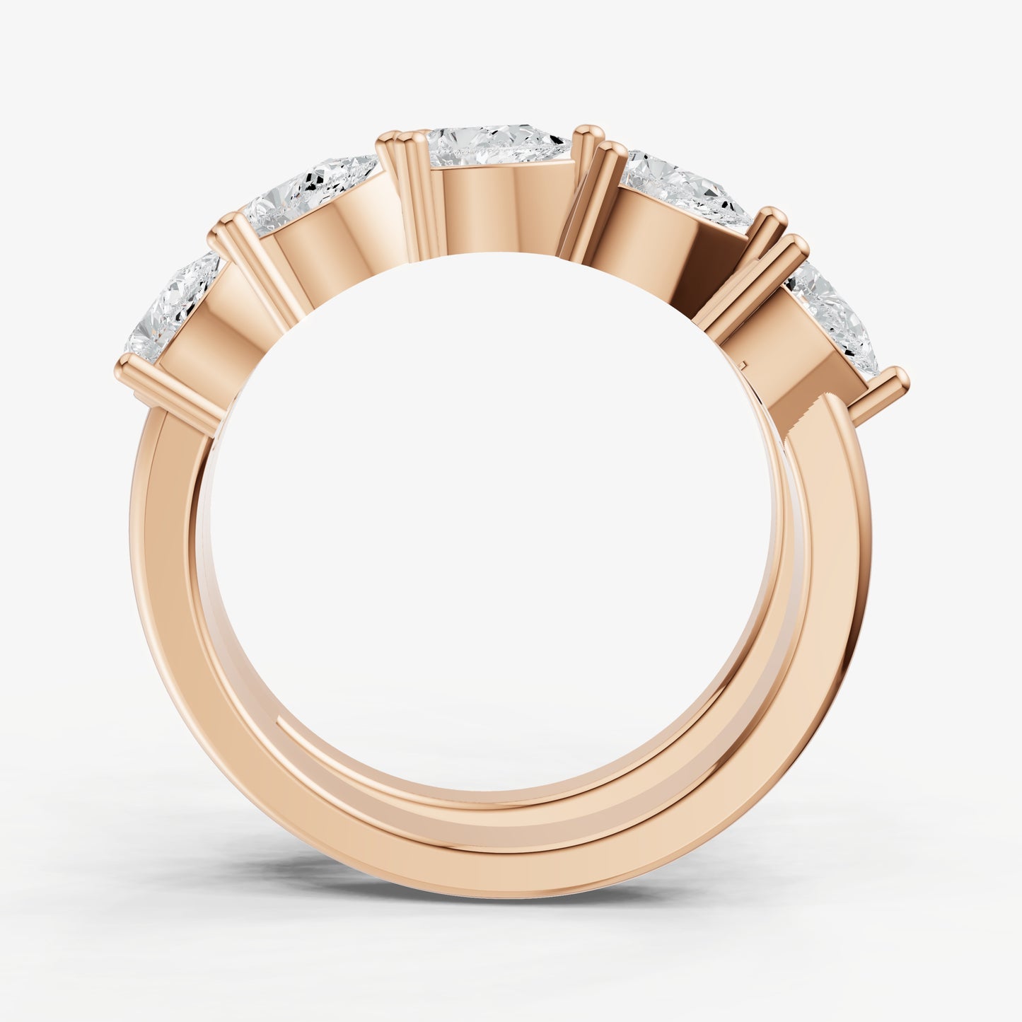 Pear Diamond Wrap Band