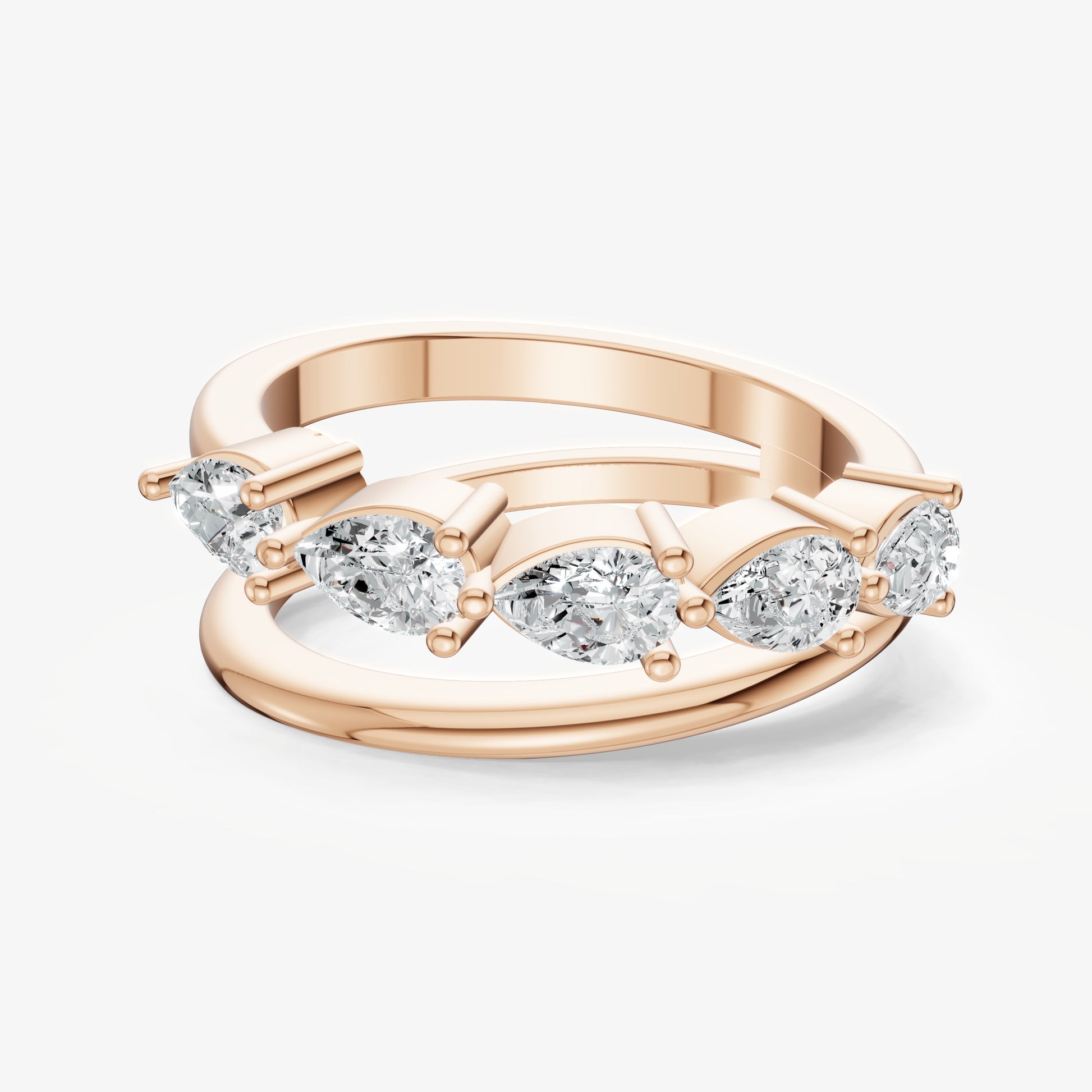 Pear Diamond Wrap Band