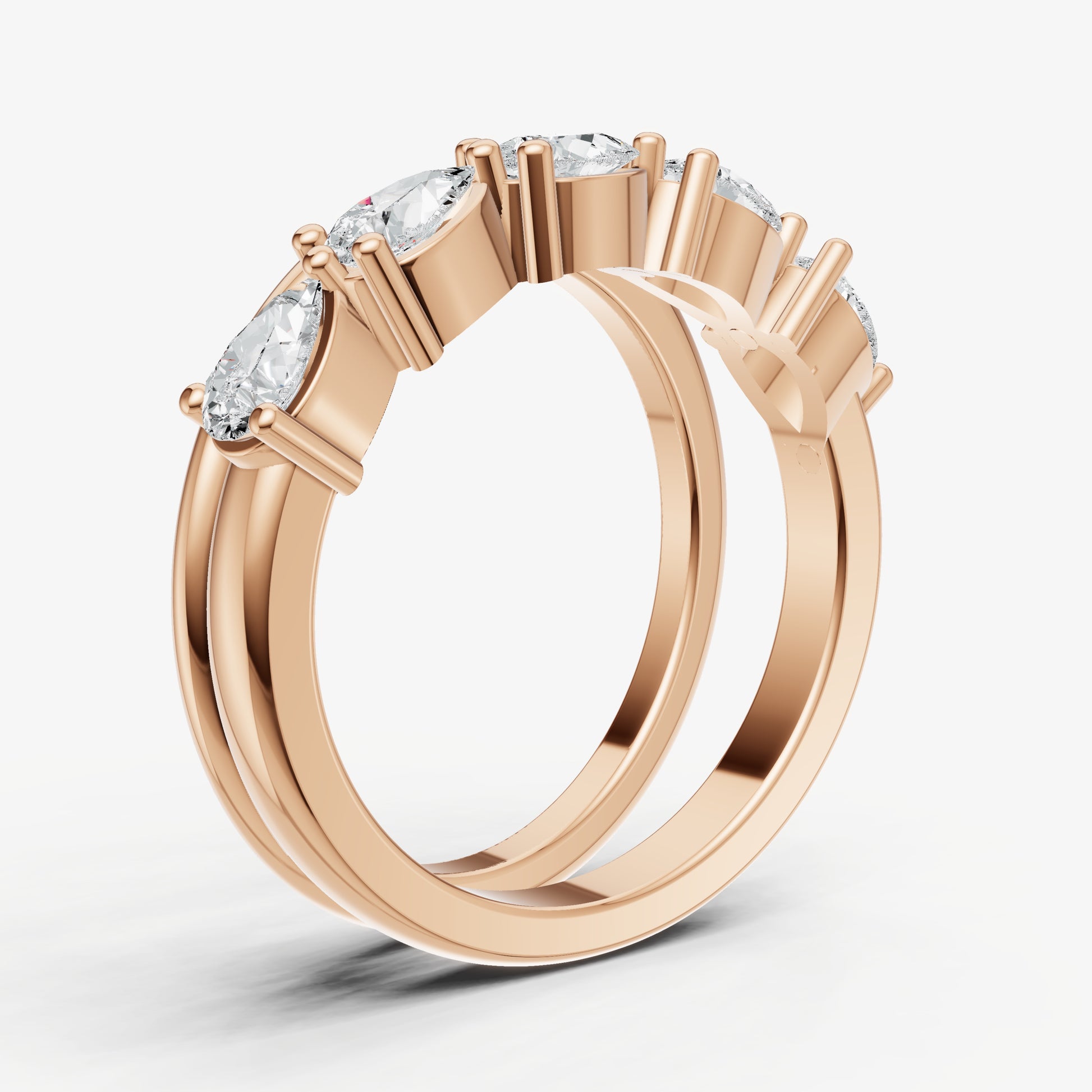 Pear Diamond Wrap Band