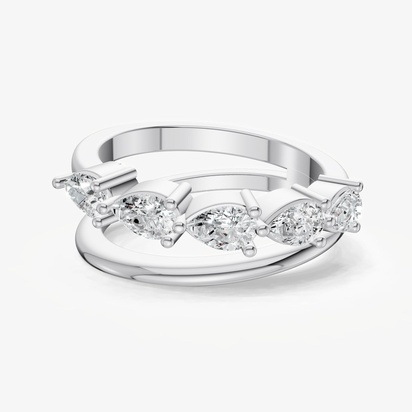 Pear Diamond Wrap Band