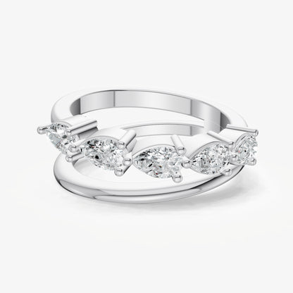 Pear Diamond Wrap Band