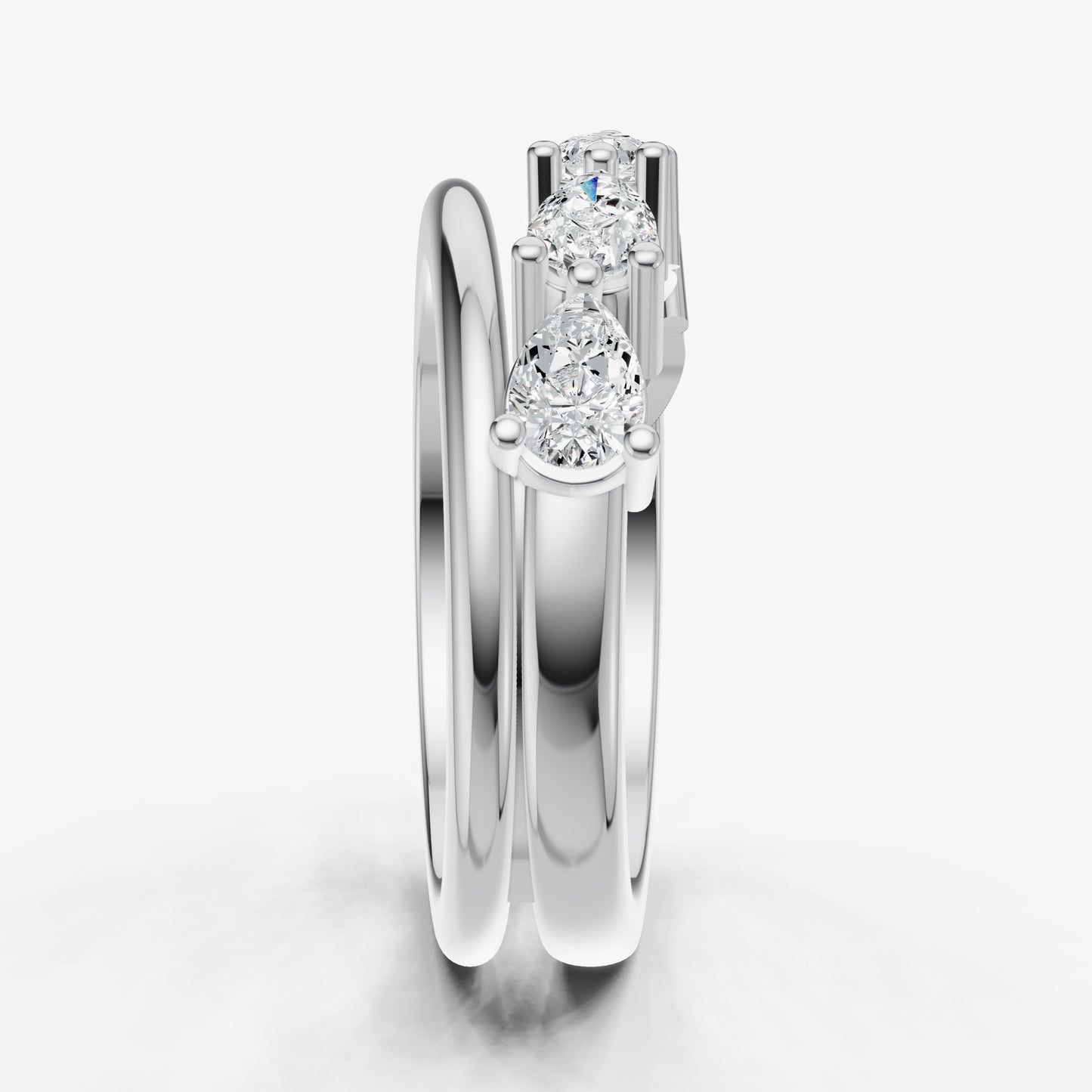 Pear Diamond Wrap Band