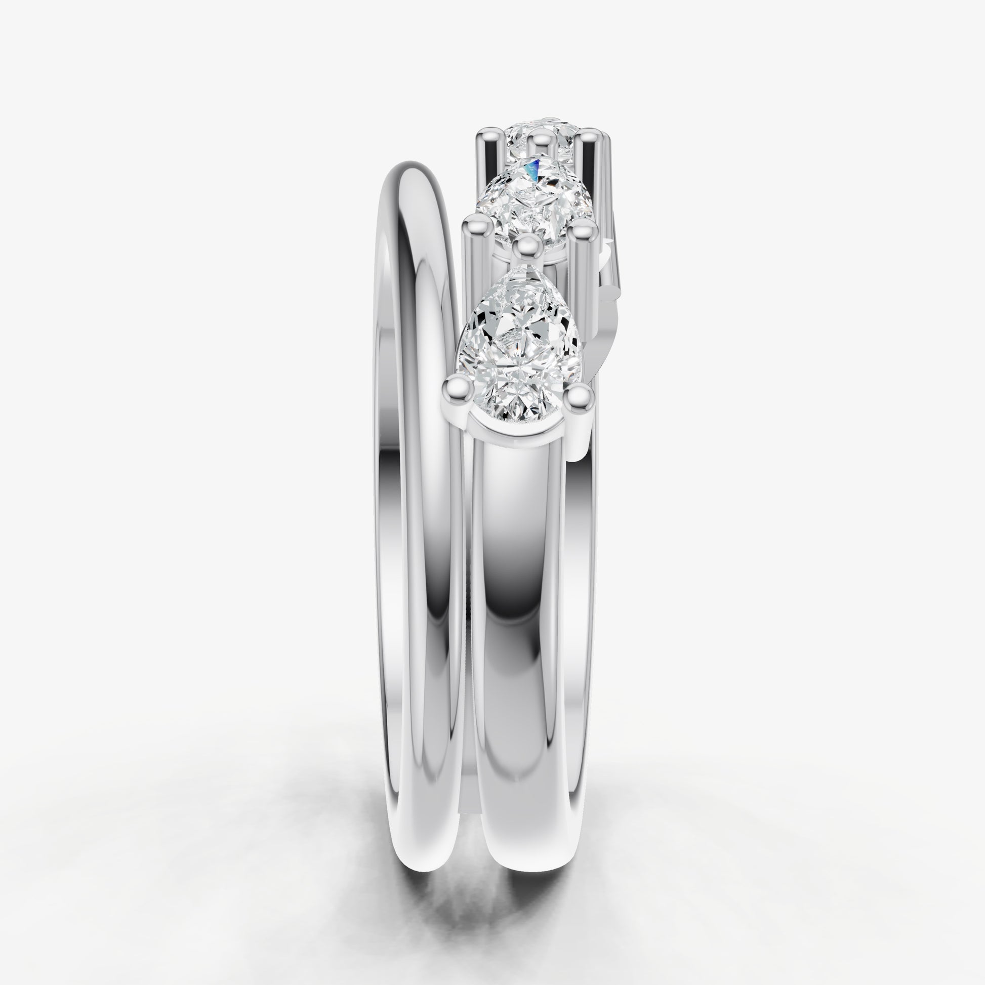 Pear Diamond Wrap Band