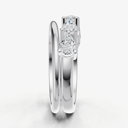 Pear Diamond Wrap Band