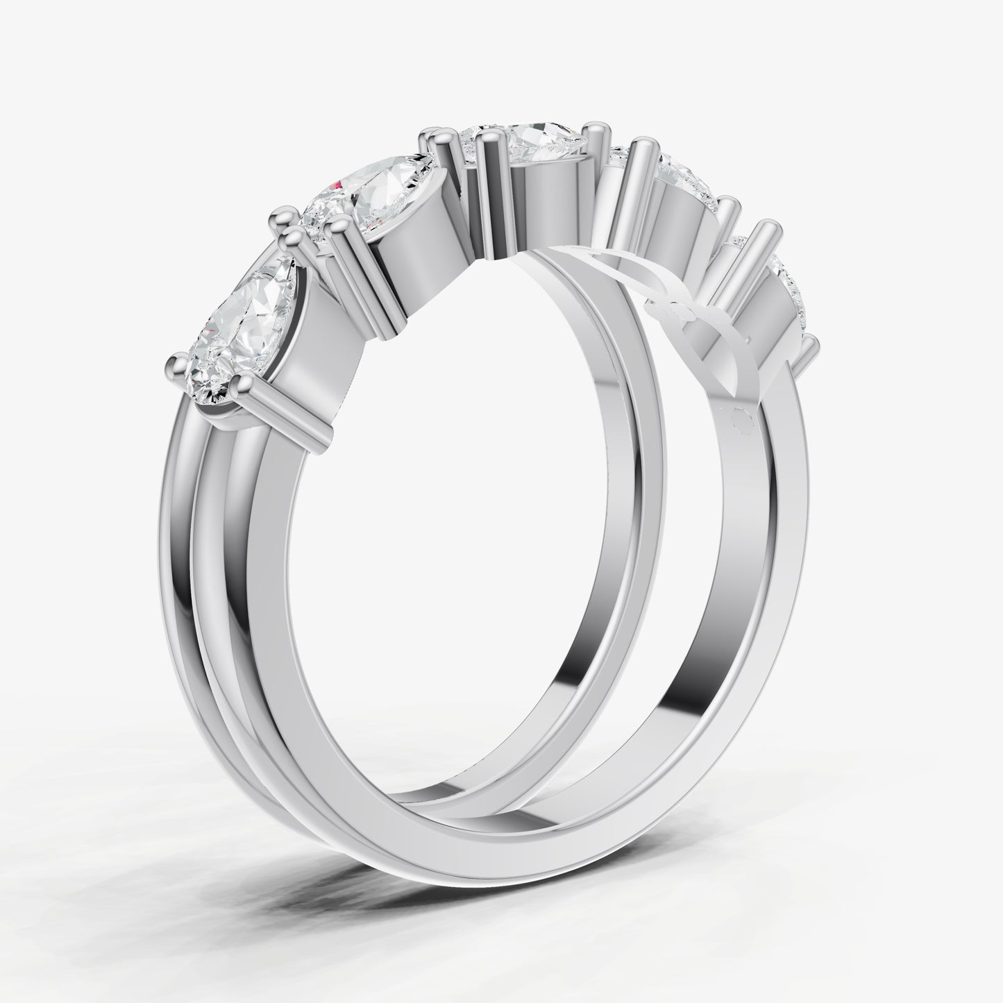 Pear Diamond Wrap Band