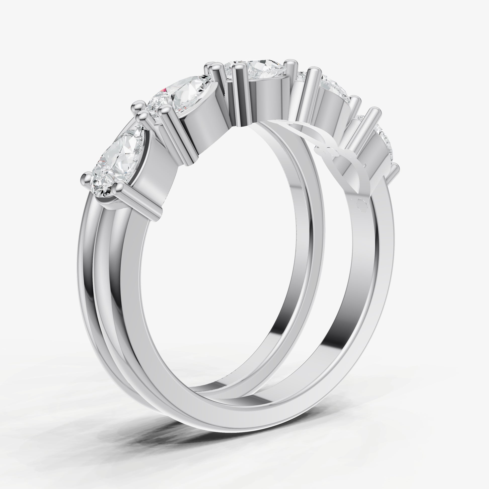 Pear Diamond Wrap Band