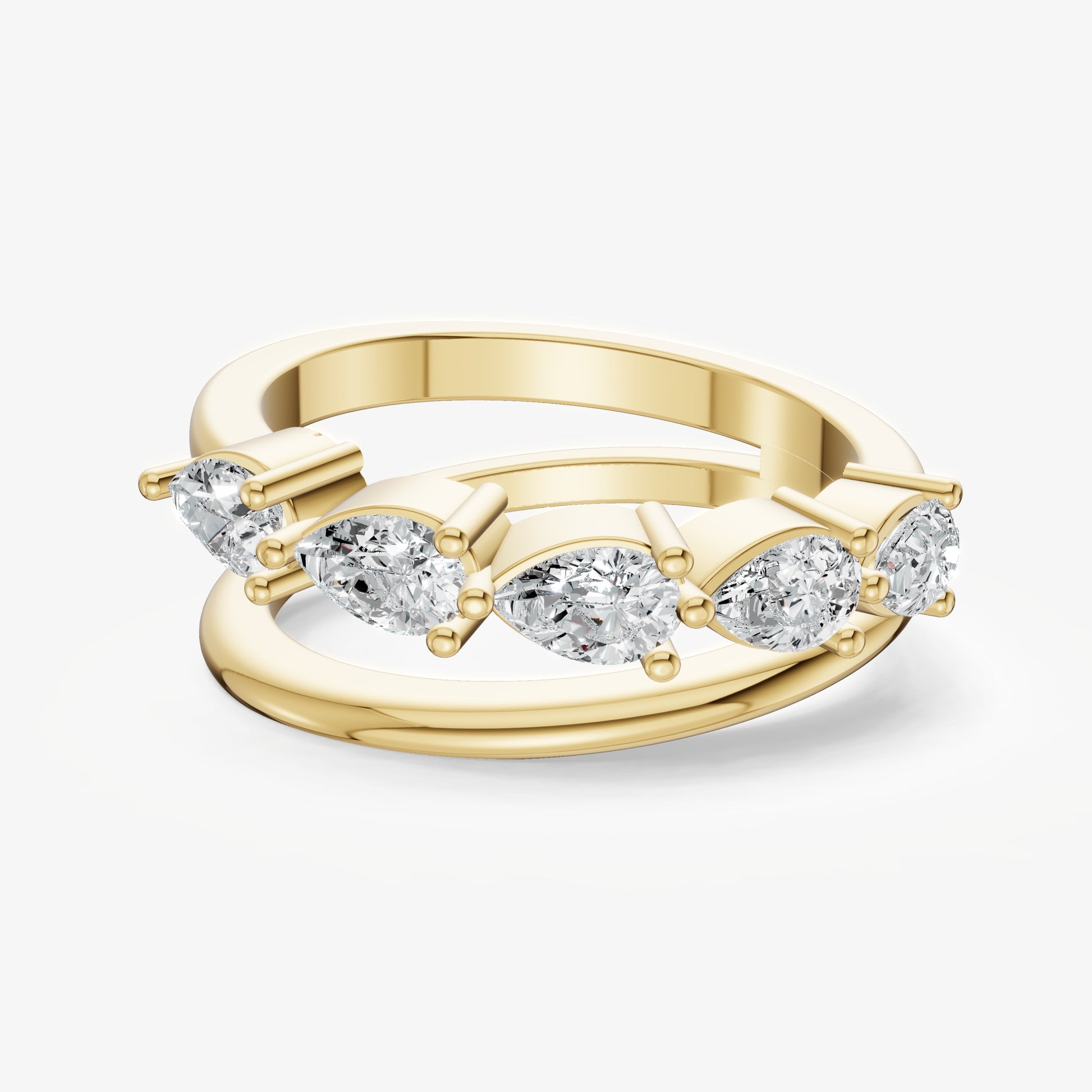 Pear Diamond Wrap Band
