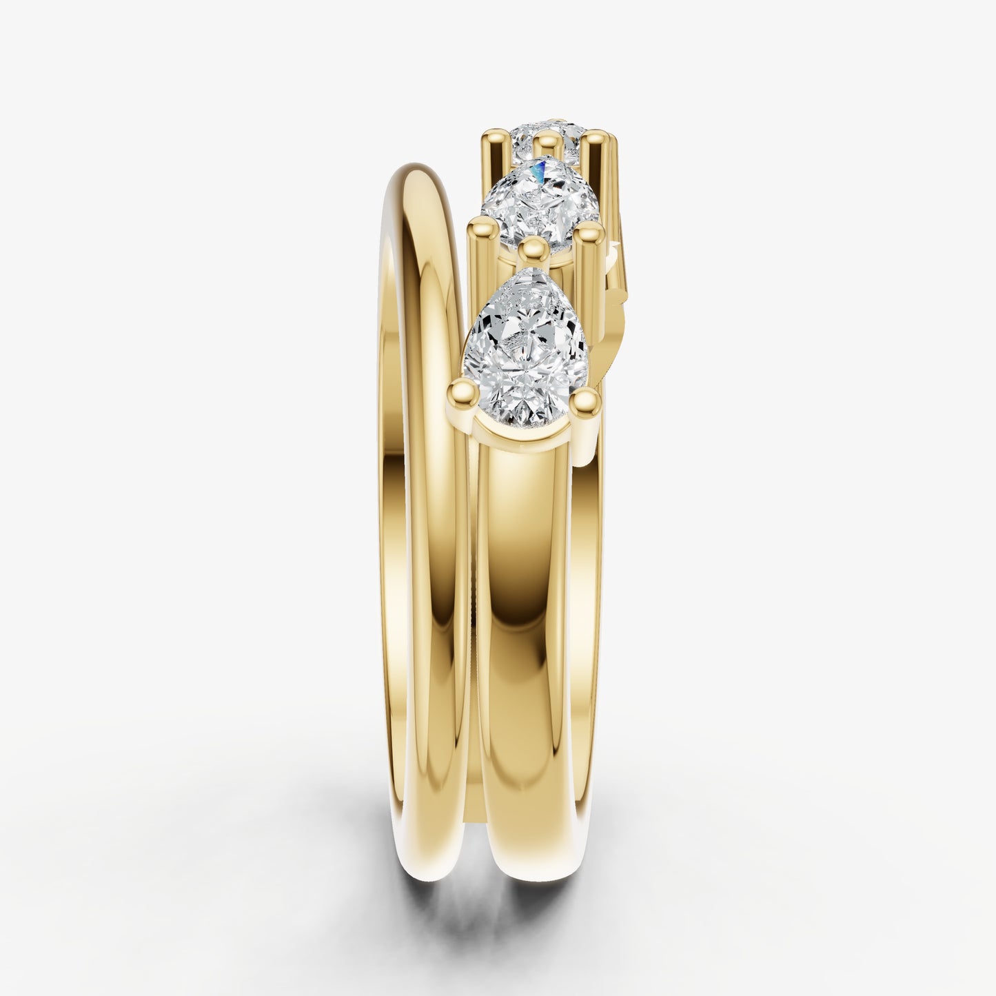 Pear Diamond Wrap Band
