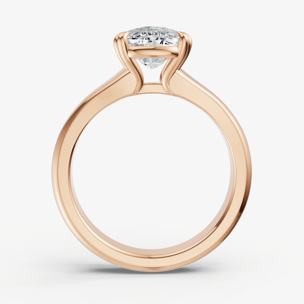 Large Taper Elongated Cushion Engagment Ring with Double Claws