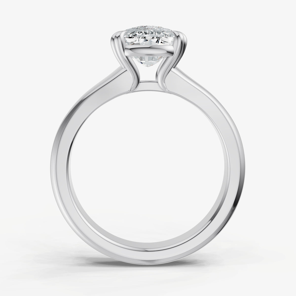 Large Taper Elongated Cushion Engagment Ring with Double Claws