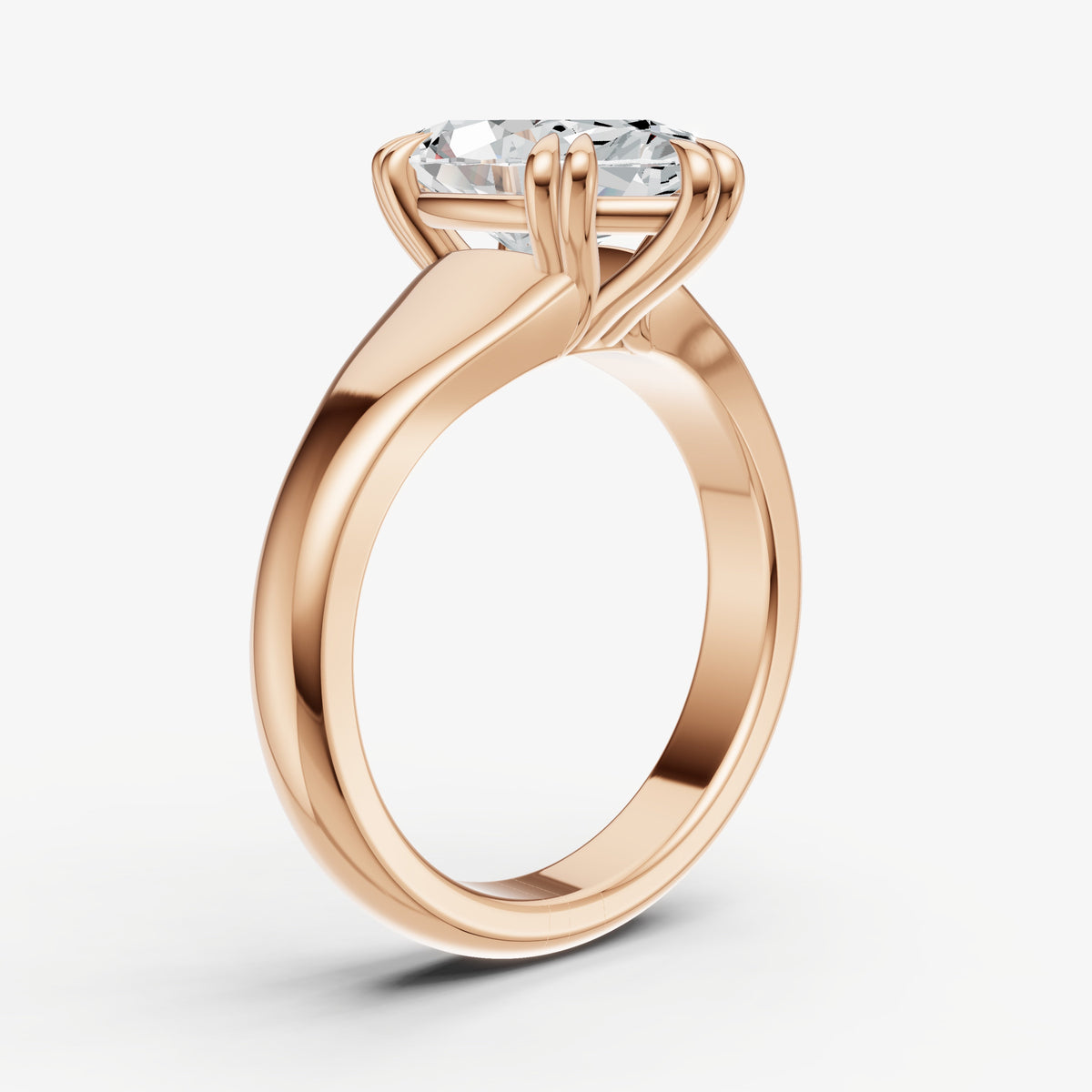 Large Taper Marquise Engagment Ring with Double Claws